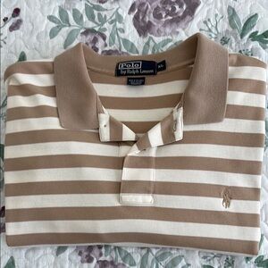 Polo by Ralph Lauren Men's Tan Striped Shirt